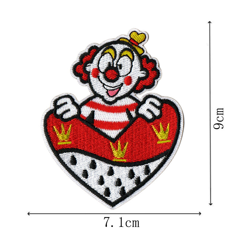 Wholesale Red cartoon carnival embroidered patch